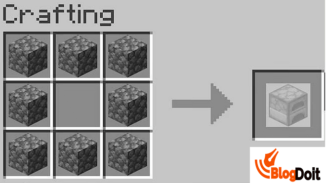 How to Craft Minecraft Furnace - Step 05